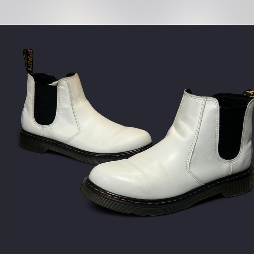 Dr. Martens White Ankle Boots